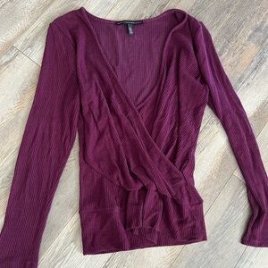 White House black market purple long sleeve top‎ size small